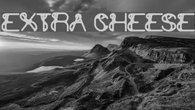 extra cheese Font examples