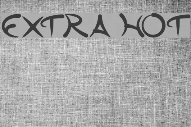 extra hot Font examples