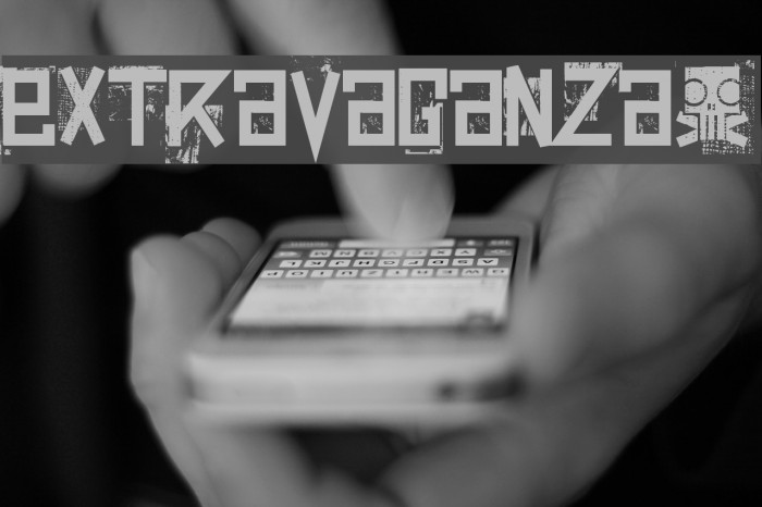 extravaganza- Font examples
