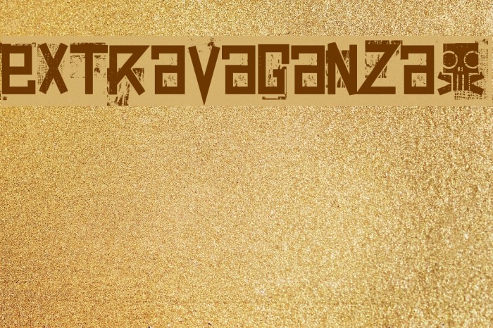 extravaganza- Font examples