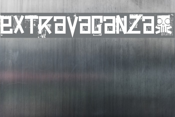 extravaganza- Font examples