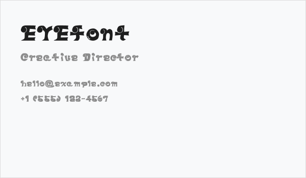 EYEfont Business Card