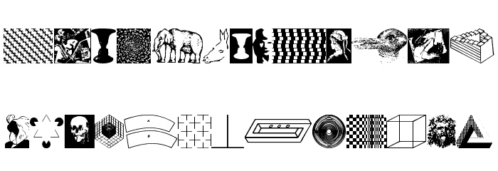 Eye Am Confused Optical Illusions Font LOWERCASE