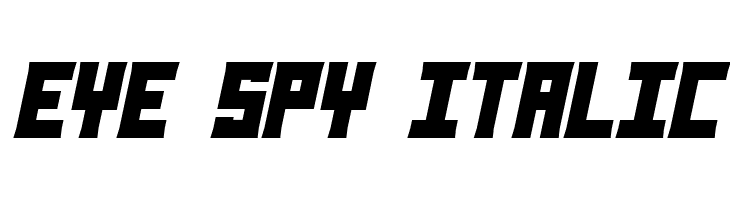 Eye Spy Italic  les polices de caractères gratuit tlcharger