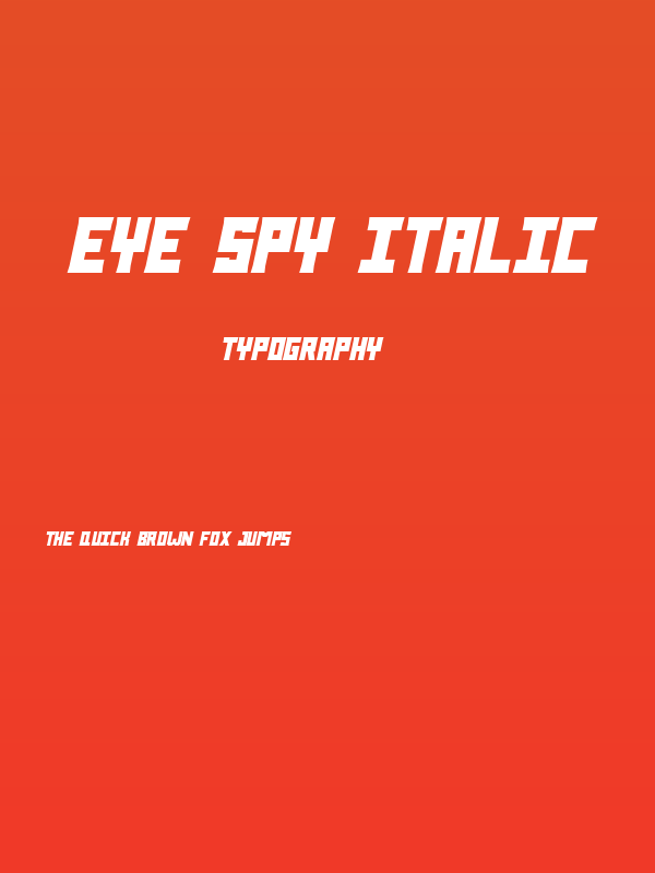 Eye Spy Italic Poster