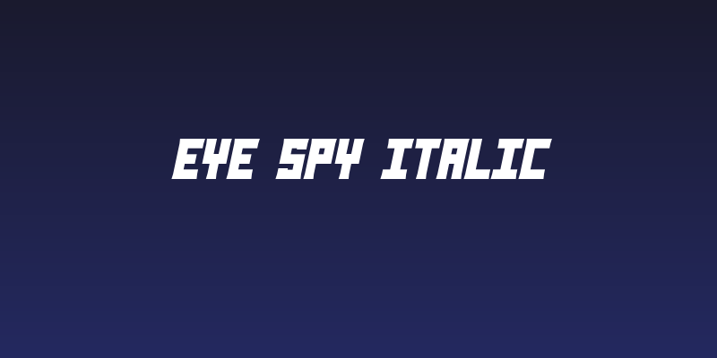 Eye Spy Italic Social Header