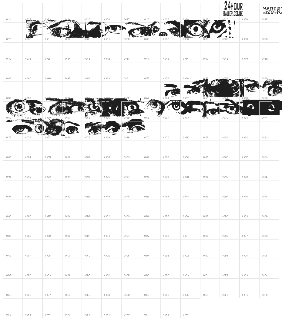 Eye Spy Character Map