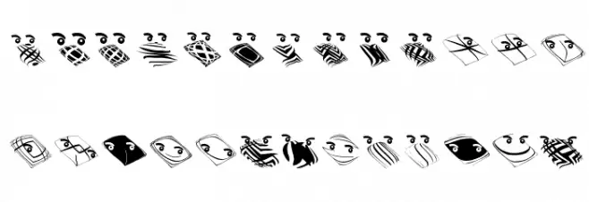 EyeBeings फ़ॉन्ट अपरकेस