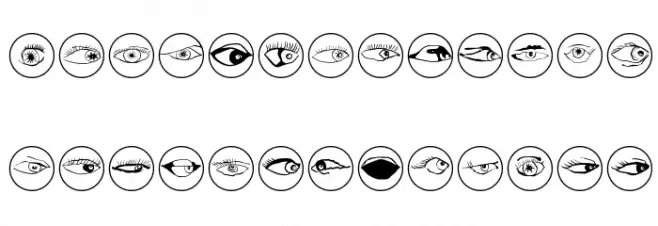 EyeEyeOnBlack フォント 大文字