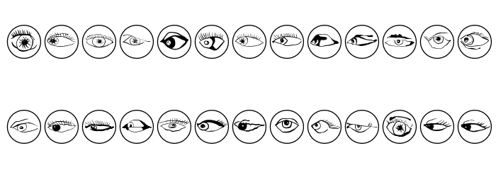 EyeEyeOnBlack Font LOWERCASE