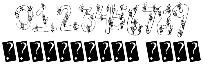 EyeScare Font OTHER CHARS