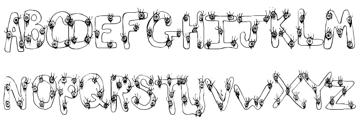 EyeScare Font LOWERCASE
