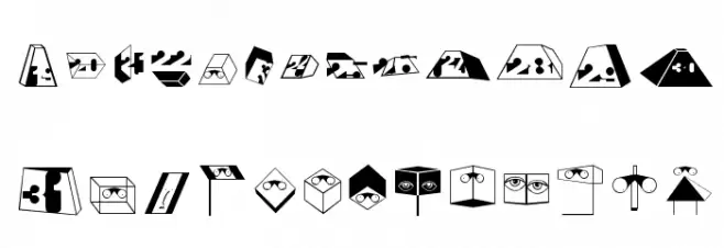 EyeSee Font UPPERCASE