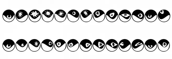 Eyeballs خط أحرف كبيرة