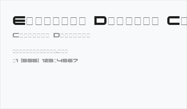 Eyechart Display Caps SSi Business Card