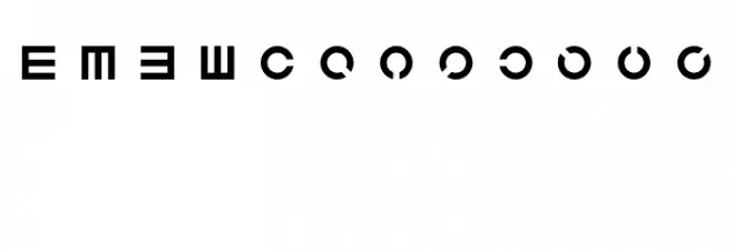 Eyechart फ़ॉन्ट लोअरकेस