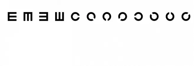 Eyechart फ़ॉन्ट लोअरकेस