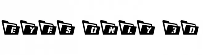 Eyes Only 3D  les polices de caractères gratuit tlcharger