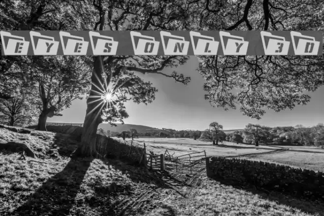 Eyes Only 3D Font examples