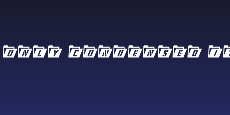 Eyes Only Condensed Italic Social Header