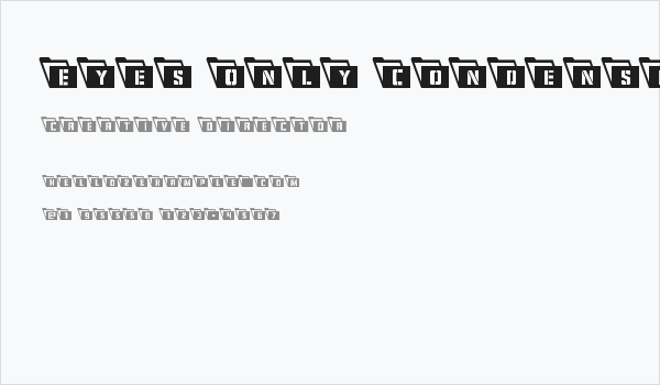 Eyes Only Condensed Leftalic Business Card