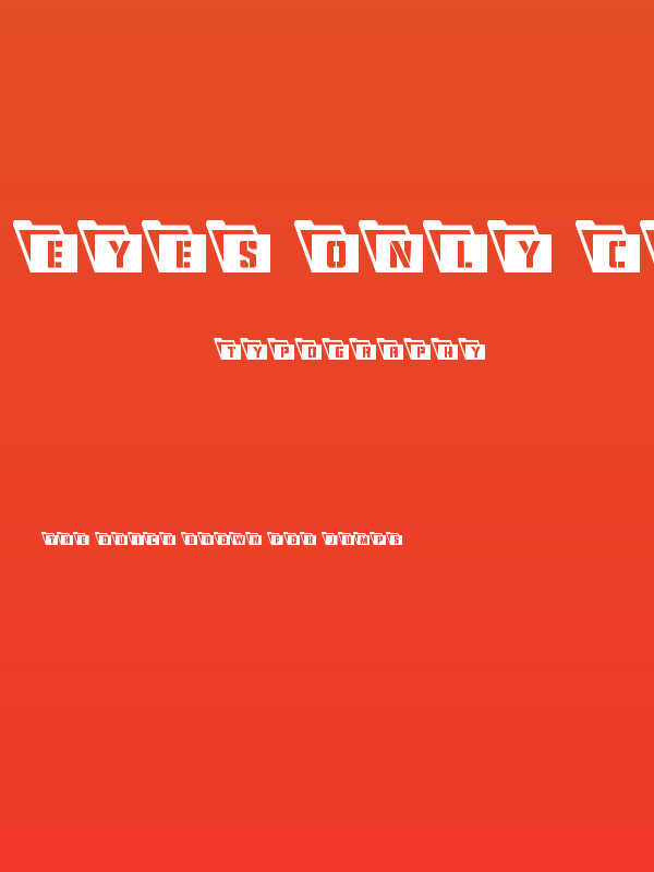 Eyes Only Condensed Leftalic Poster