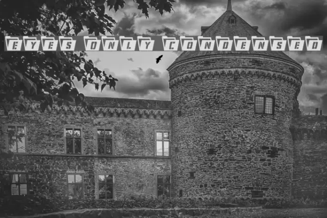 Eyes Only Condensed Font examples