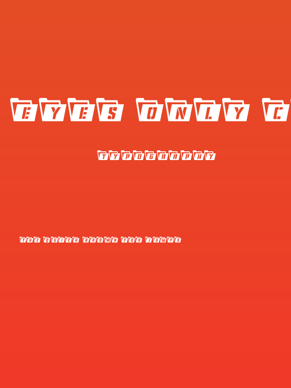 Eyes Only Condensed Poster