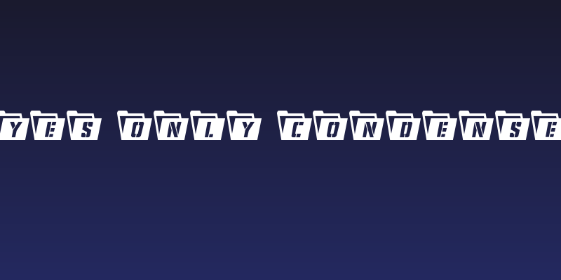 Eyes Only Condensed Social Header