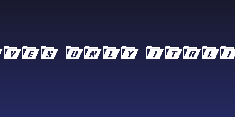 Eyes Only Italic Social Header
