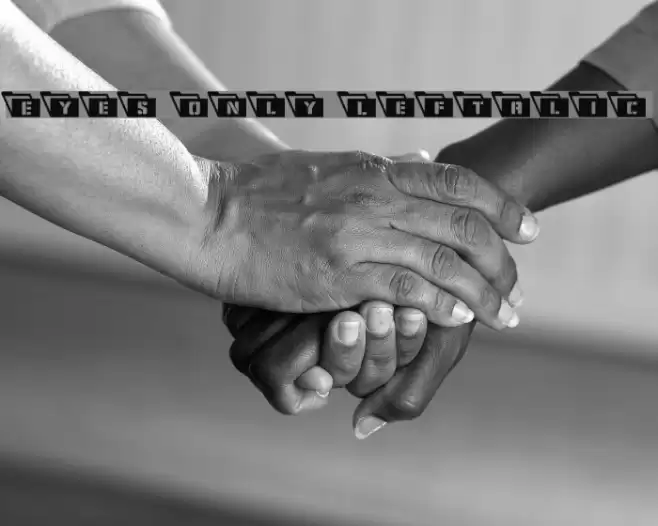 Eyes Only Leftalic Font examples