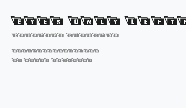 Eyes Only Leftalic Business Card