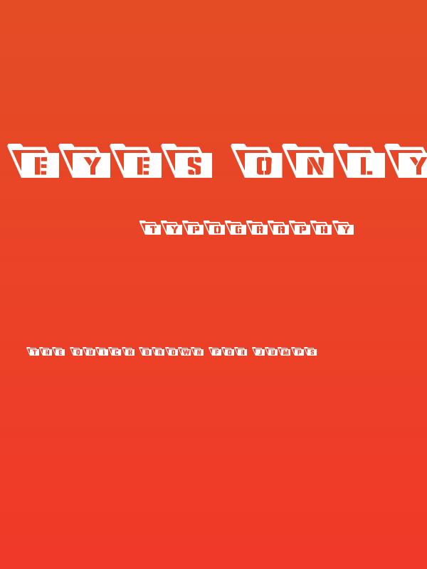Eyes Only Leftalic Poster