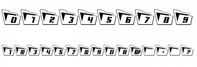 Eyes Only Outline 3D Font OTHER CHARS