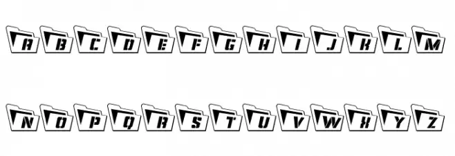 Eyes Only Outline 3D Schriftart Groß
