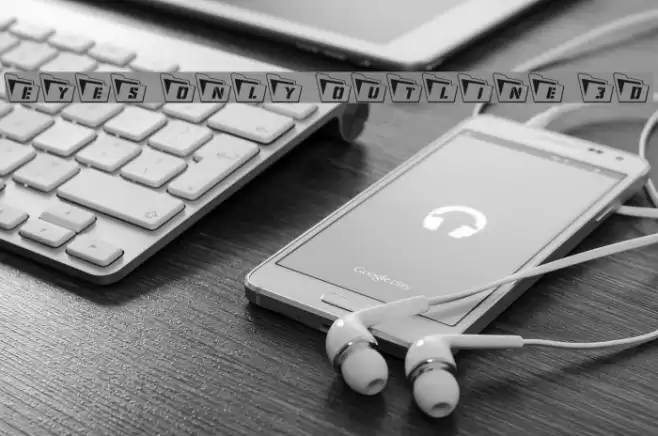 Eyes Only Outline 3D Font examples