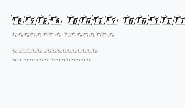 Eyes Only Outline 3D Business Card