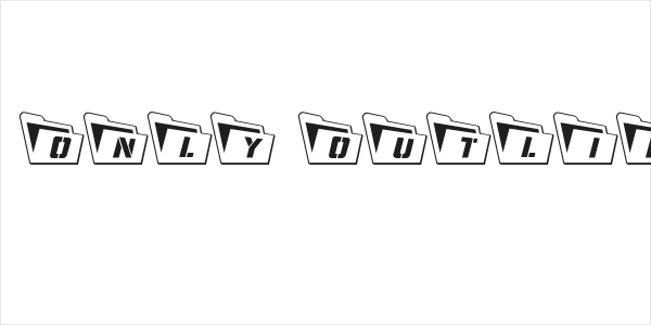 Eyes Only Outline 3D Logo