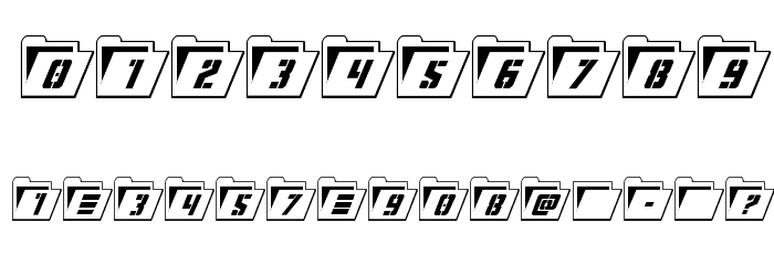 Eyes Only Outline Condensed Italic Font OTHER CHARS