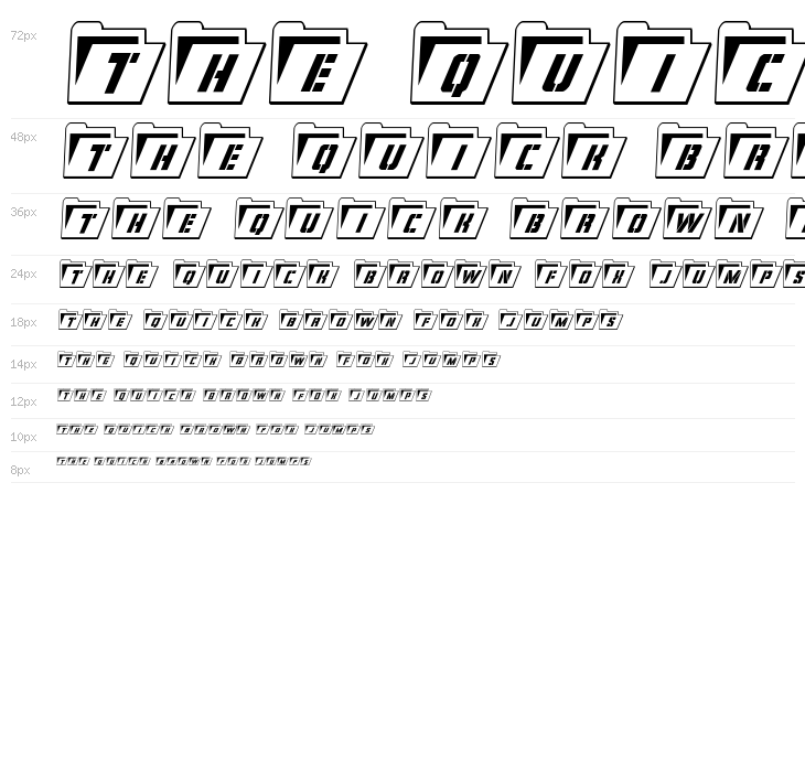 Eyes Only Outline Condensed Italic Waterfall