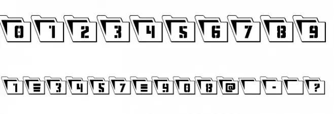 Eyes Only Outline Condensed Leftalic Font OTHER CHARS