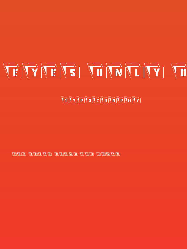 Eyes Only Outline Condensed Leftalic Poster