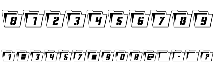 Eyes Only Outline Condensed Font OTHER CHARS
