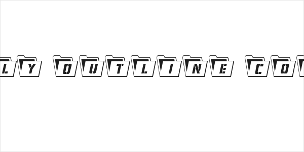 Eyes Only Outline Condensed Logo