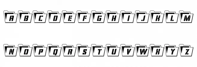 Eyes Only Outline Condensed 字体 小写