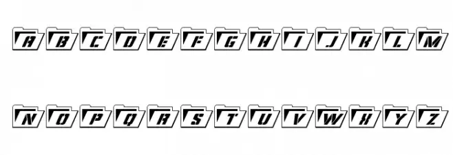 Eyes Only Outline Italic फ़ॉन्ट अपरकेस