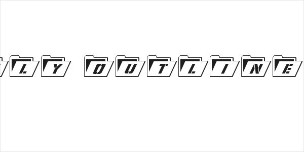 Eyes Only Outline Italic Logo