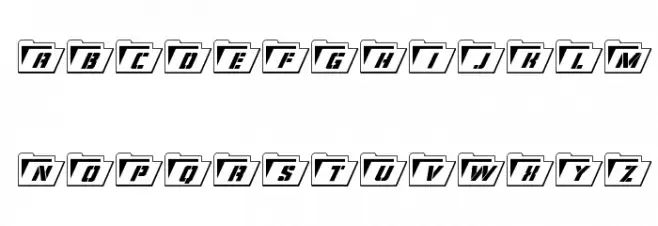 Eyes Only Outline Italic फ़ॉन्ट लोअरकेस