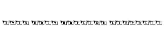 Eyes Only Outline Leftalic  Fuentes Gratis Descargar
