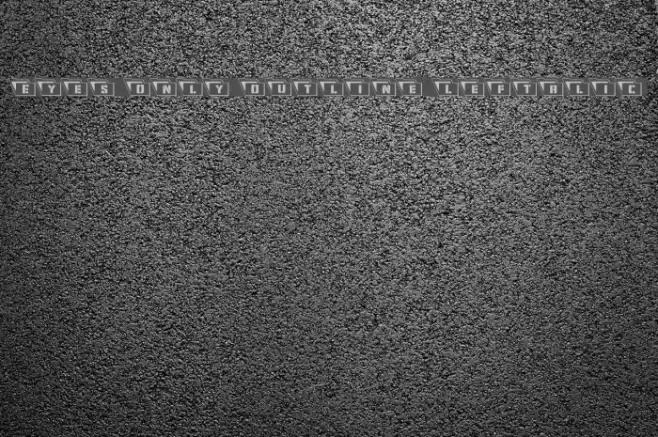 Eyes Only Outline Leftalic Font examples